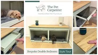 Bespoke Large Dog Crate Furniture with Up and Over Doors