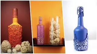 3 Easy DIY Bottle Art Ideas | Simple, Creative and Attractive.