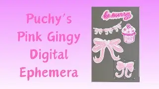 Gingerbread House Box Using Puchy Tat's Pink Gingy Digital Ephemera Collection ~ Sharingmoore