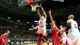 Derrick Rose & Boozer Highlights vs Rockets (12.4.10) [HD]