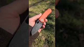 Jesper voxnaes designed F5.5- Orange paper micarta scales & Acid washed M390 blade #edc #knifelife