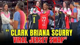 Caitlin Clark Meets US Soccer Legend Briana Scurry for Jersey Exchange