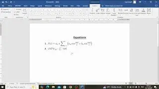How create Equation with a simple click from beginning (step 5) #microsoft #tutorial #tutorialwords