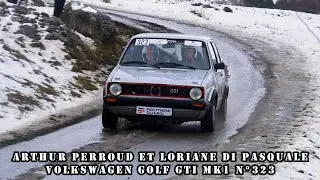 Rallye Hivernal du D&eacute;voluy 2025 Volkswagen Golf GTi MK1&nbsp;N&deg;323 Arthur PERROUD et Loriane DI PASQUALE