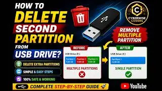 How to delete a second partition from USB drive? Remove multiple partition from pen drive