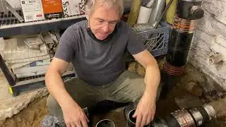 How to properly cap a cast iron P-Trap with lead wool and oakum.