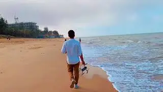 Walking and Swinging of Haikou Beautiful Beach 🏝 | Haikou Hainan China