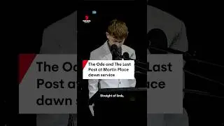 The Ode and The Last Post at the Anzac Day dawn service in Martin Place, Sydney