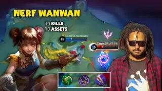 How to Play Nerf Wanwan || 14 kills Solo || Moba 5v5 
