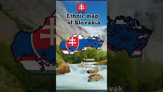Ethnic map of Slovakia #hungary  #slovakia #shorts #mapping #edit #2023