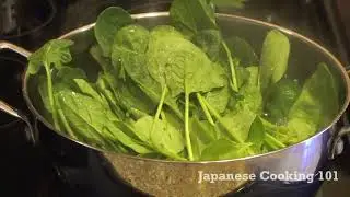 日本烹飪101  Spinach Ohitashi Recipe