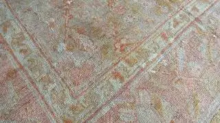 High-quality Antique Turkish Oushak Hand Knotted Wool Rug BB2508