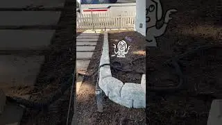 Building A Stone Flower Bed Wall! 🌷 #homerenovation #landscaping #diylandscaping #diy #yardwork #diy