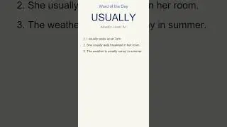 &ldquo;usually&rdquo; Meaning +3 Examples | Improve Your English Fast! 🚀📚 #vocabulary #learnenglish #shorts