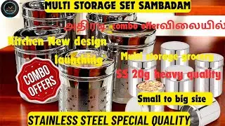 🥳#kitchen Multi storage#stainlesssteel special quality#storage containerset#best laser#ord9659119045