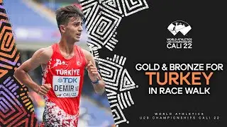 Turkey goes 1-3 in the 10,000m race walk | World Athletics U20 Championships Cali 2022