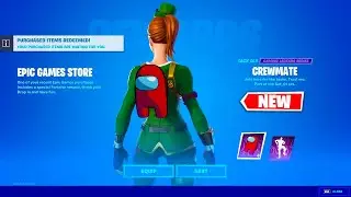 *NEW* CREWMATE BACK BLING GAMEPLAY - FORTNITE X AMONG US