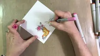 Spring Hello | SSS Showers & Flowers | Copic Coloring & Distress Ink Blending