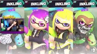 4 Level 50 Amiibo Squidlings Go At It!