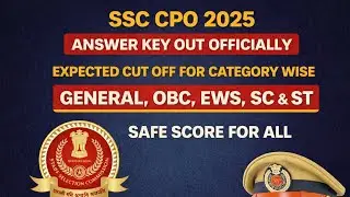 ssc cpo 2025 expected cut off category wise | ssc cpo 2025 safe score category wise | #ssccpo2025
