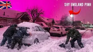 Mystery of the Pink Sky as Snow Buries Birmingham, UK: Between Science and Goretti Storm