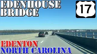 US 17 North - Edenhouse Bridge - Future I-87 - Edenton - North Carolina - 4K Highway Drive
