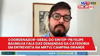 Coordenador-geral Felipe Baunilha destaca lutas da categoria em entrevista na MRTV (23/01/2026)