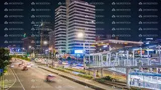Evening road traffic in the city of Jakarta. Indonesia.