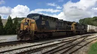 CSXT 301 CW44AC Leads CSX Train Q041-08 Southbound at CP North Elizabeth in Marietta, GA