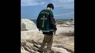 Black Varsity embroidery baseball Jacket