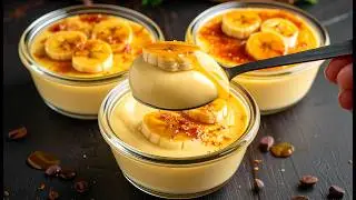 NUR MILCH UND BANANE! Das leckerste italienische Dessert in 5 Minuten! Ohne Kochen!