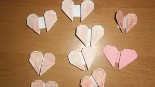 Heart with a note paper/Сердечко с запиской внутри/Оригами