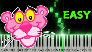 The PINK PANTHER theme | EASY Piano TUTORIAL - Beginner piano