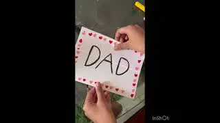 Card idea for Father&rsquo;s Day💡￼￼💌🎁 #Simple Craft ￼ for kid 🎉🎊￼❤️￼