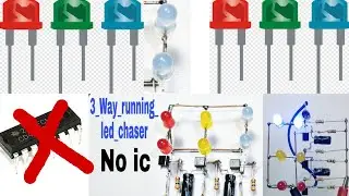Running led Blinking with bc547 Transistors| led chaser without ic |