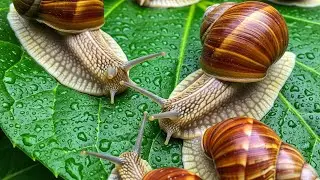 The Nocturnal Quest: Watch a Snail Hunt for Food to Survive the Night 🌙