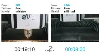 20 kW vs 8 kW - 8 mm mild steel cutting comparison | Eagle Lasers #TheGameChangers
