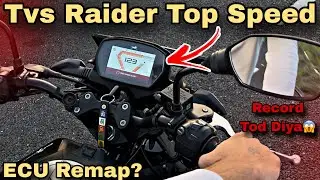Tvs Raider Top Speed Test!!Live speed test!!Best Bike In 125cc..