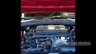LT4 ZL1 before and after supercharger lid sound dampener removal.
