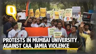 Protest against Citizenship Amendment Act outside Mumbai University
