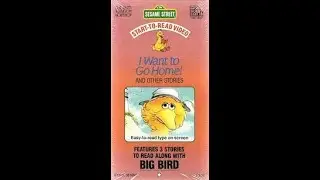 Sesame Street Start-to-Read Video: I Want to Go Home! 1987 VHS