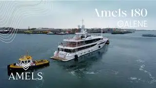 Amels 180 superyacht GALENE on sea trials in the North Sea