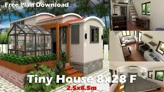 Sketchup Dream Tiny House with Green house and Interior Design