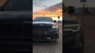 Calgary sunrise #goldenhour #canada #v8 #grandcherokee #srt #6.4