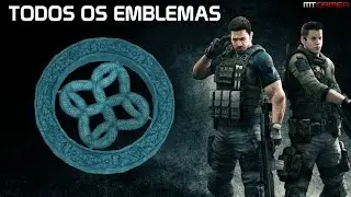 Resident Evil 6 todos os emblemas de serpente Chris/Piers