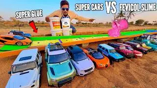 I Build Biggest Slime & Glue Track For RC Super Cars defender Mercedes - Chatpat toy TV