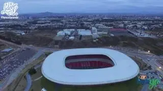 Volando sobre el Estadio Chivas el d&iacute;a del Cl&aacute;sico Nacional