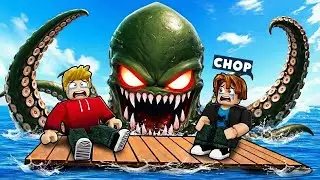 ROBLOX CHOP AND FROSTY SURVIVE 101 DAYS ON THE RAFT