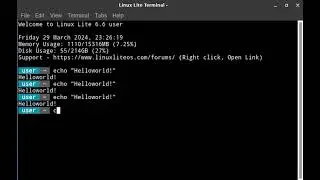 clear command in Linux terminal