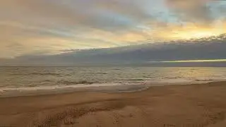 Peaceful beach sunrise, wave sounds, Outer Cape Cod